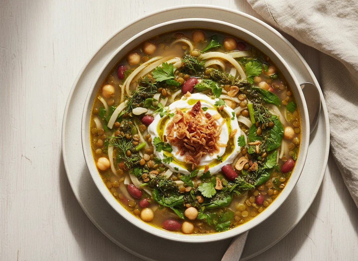 Ash Reshteh (Persian Noodle Soup) photo