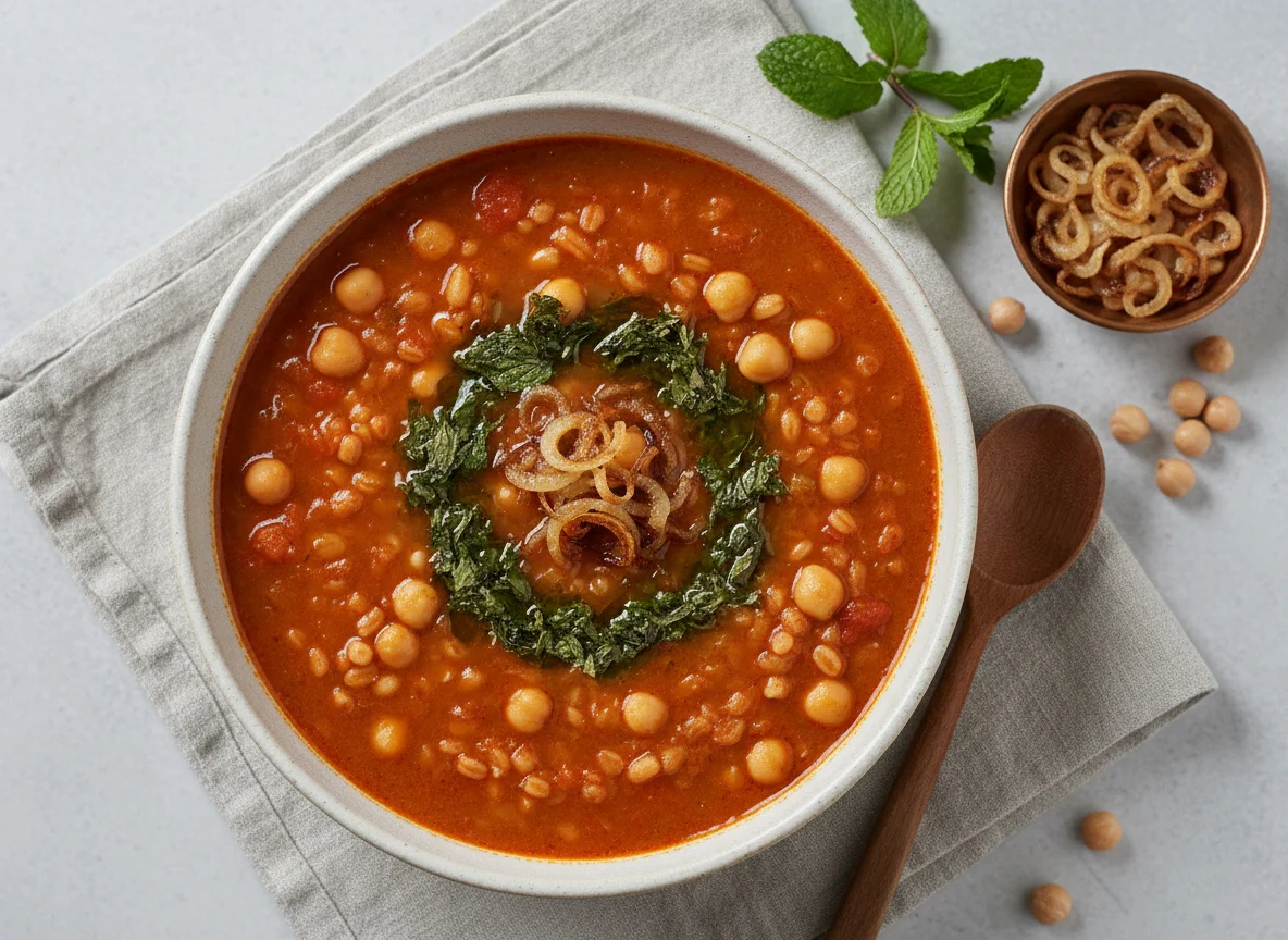 Ash-e Jo (Barley Soup) with Chickpeas photo