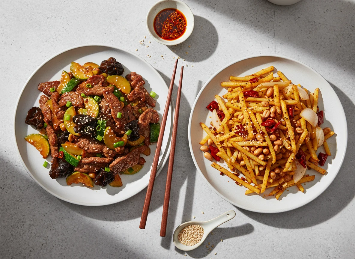 Asian Stir-fry Dishes photo