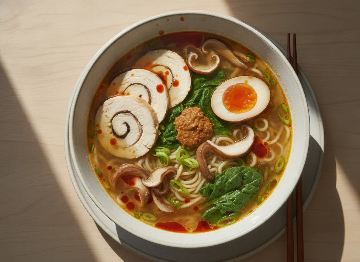 Asian-style chicken soup photo