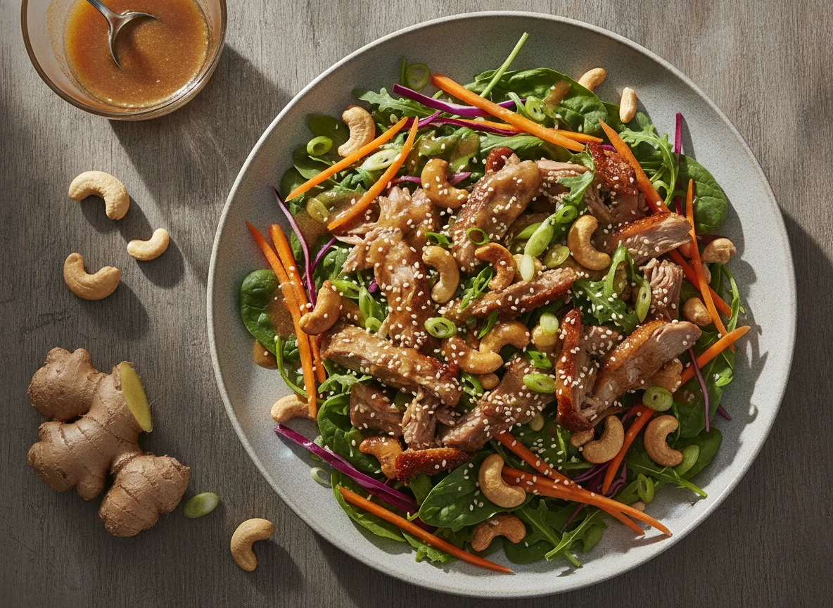 Asian-style Duck or Pork Salad with Cashews photo
