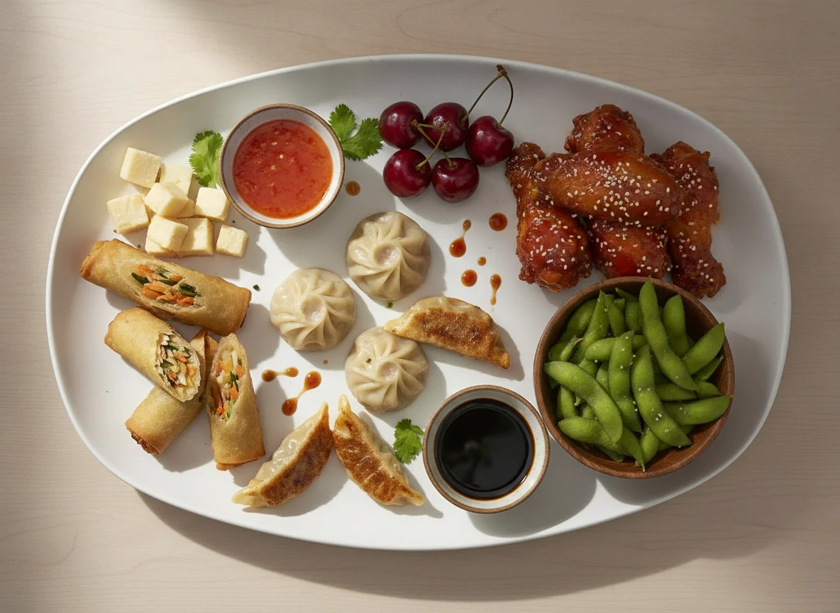 Assorted Asian Appetizers and Snacks photo
