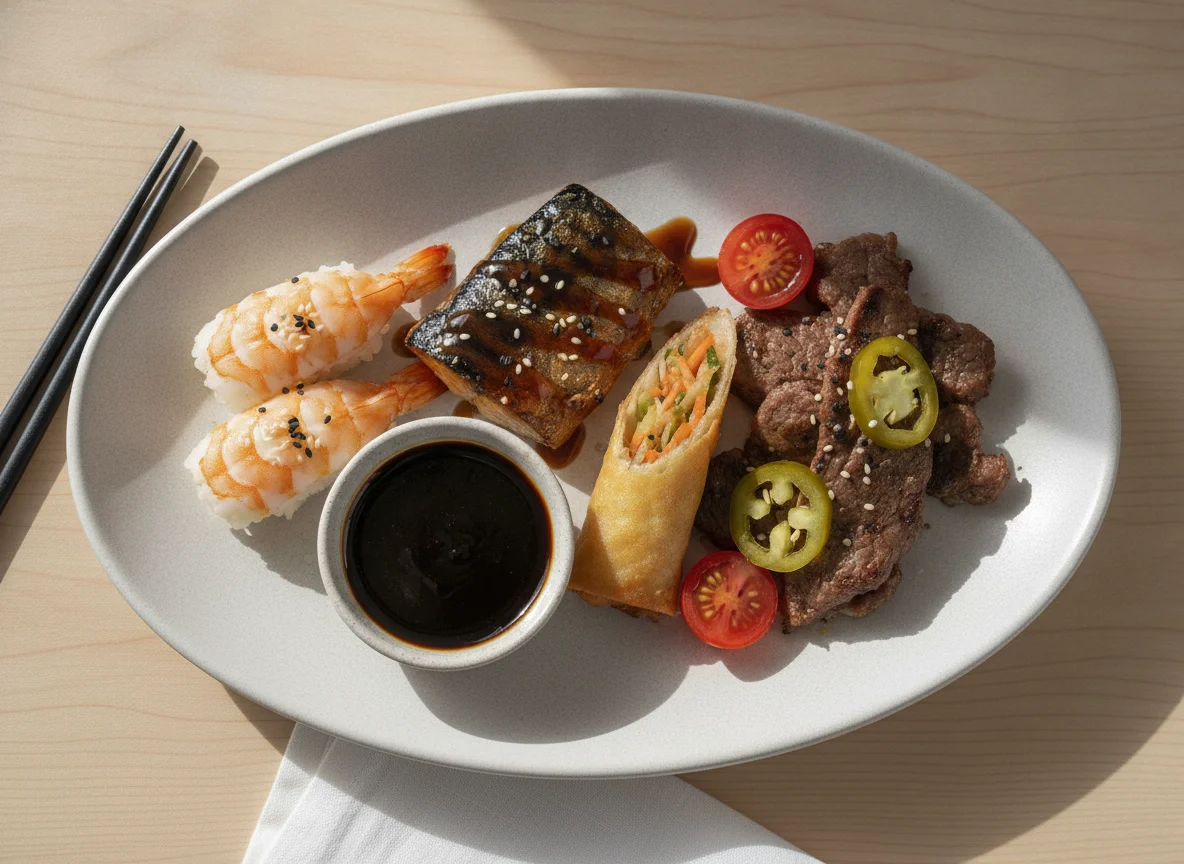 Assorted Asian Fusion Plate photo