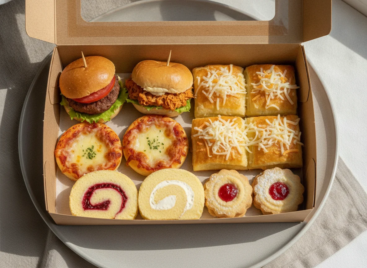 Assorted Egyptian Bakery and Mini Sandwiches Box photo