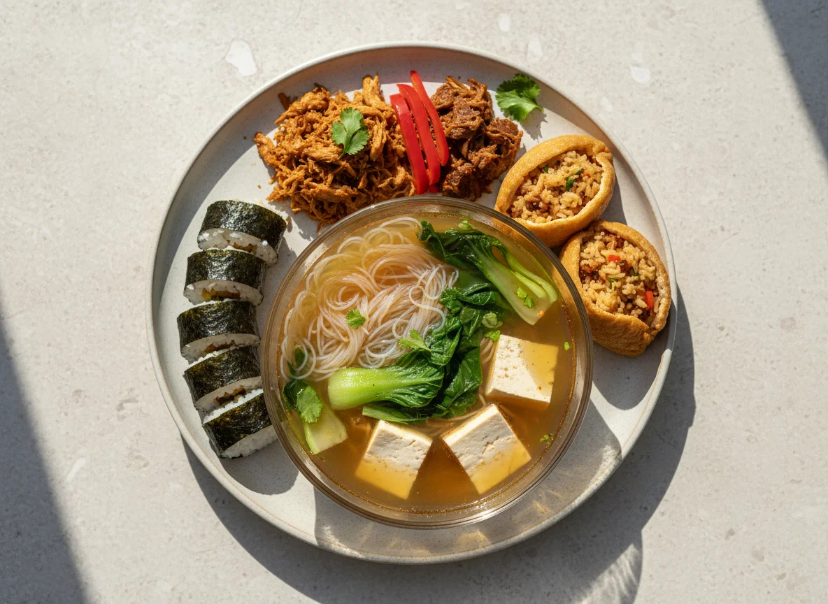 Assorted Meal with Vermicelli Soup photo