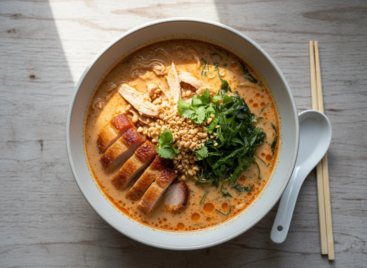 Assorted Meat and Seaweed Bowl with Soup photo