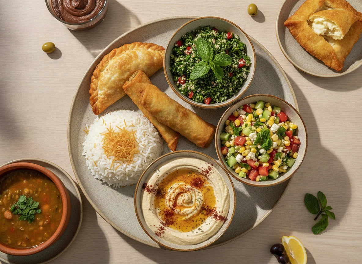 Assorted Mediterranean and Middle Eastern Sampler photo