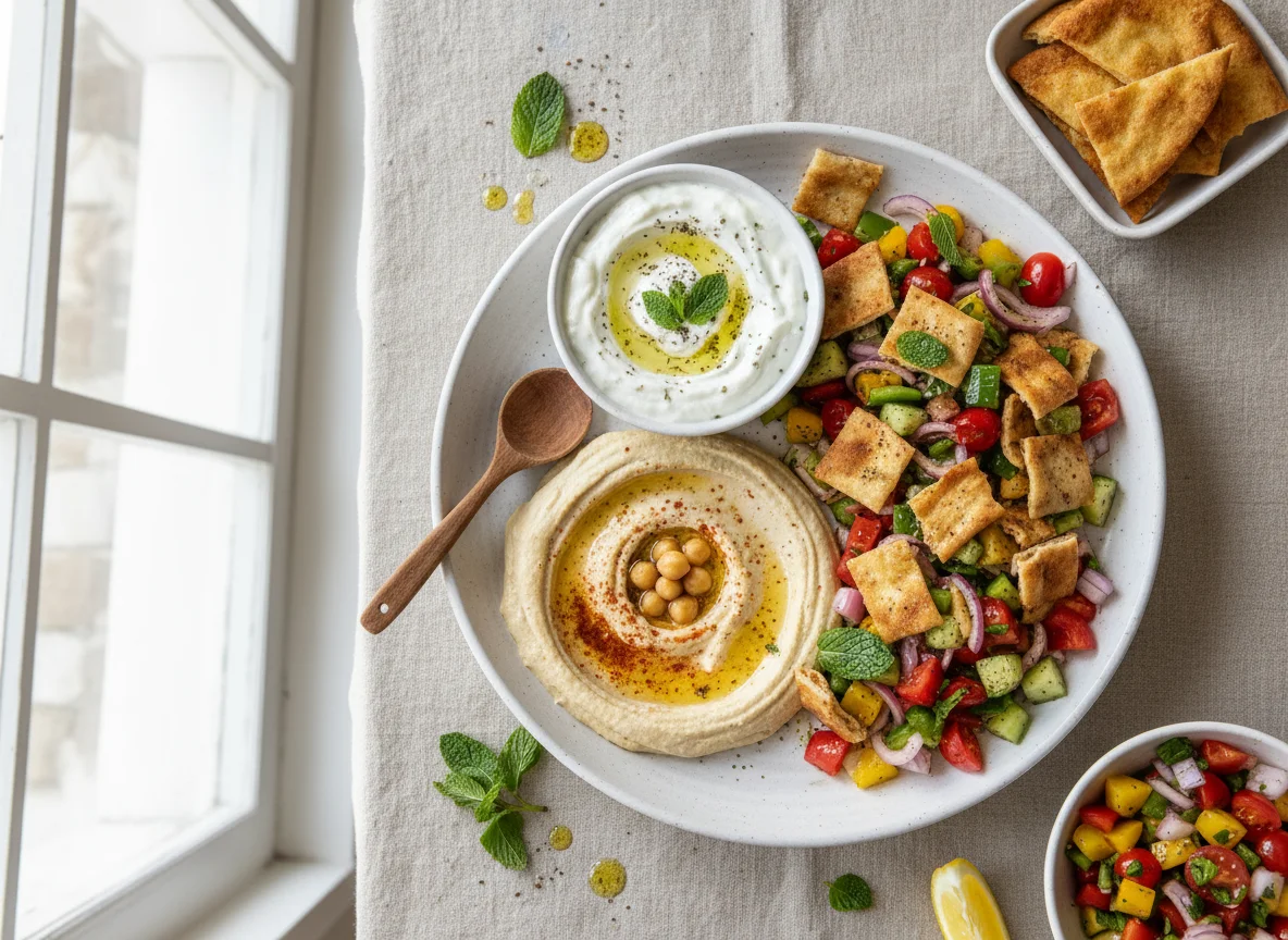 Assorted Middle Eastern Mezze Platter photo