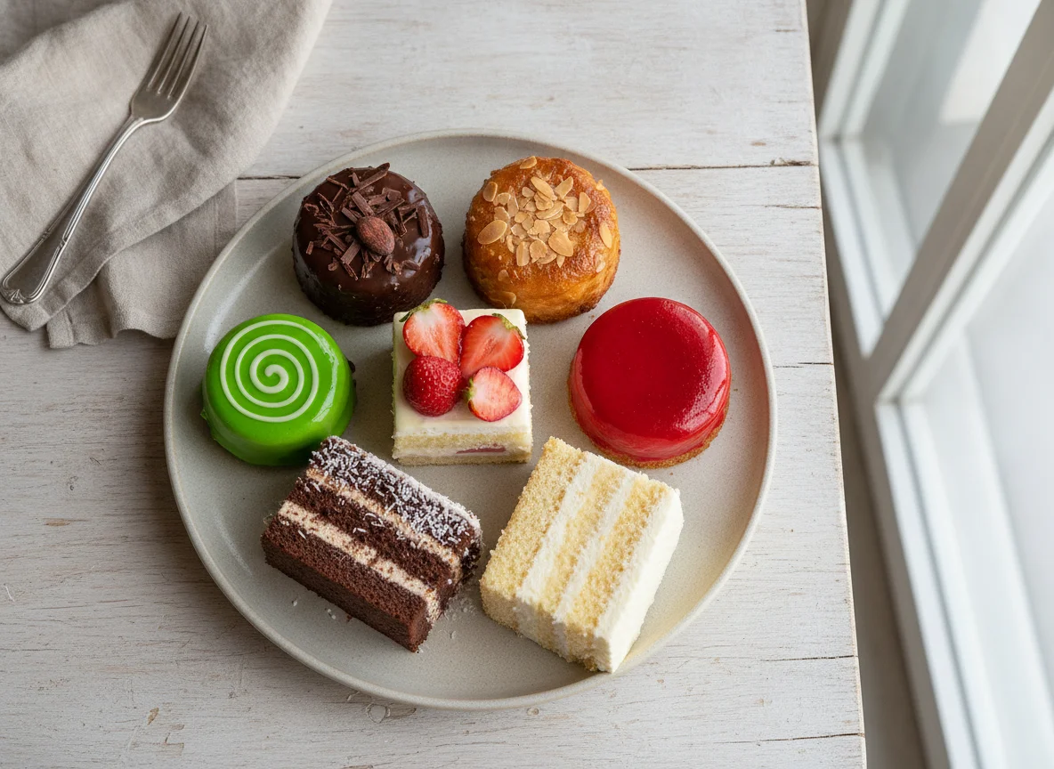 Assorted Mini Cakes and Slices photo