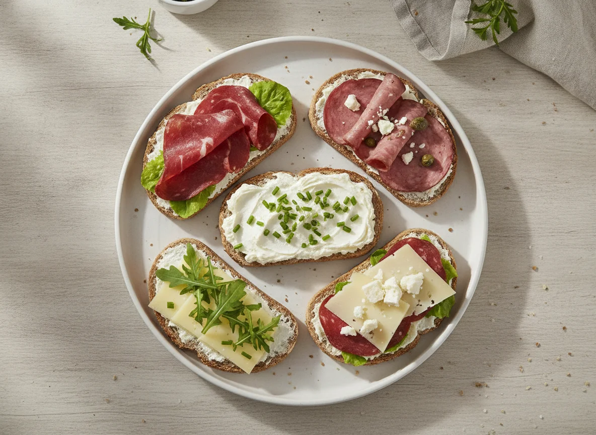Assorted Open-Faced Sandwiches photo