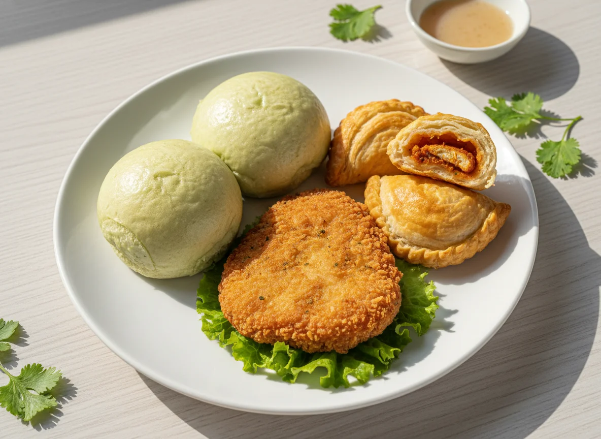 Assorted Pastries and Bun photo