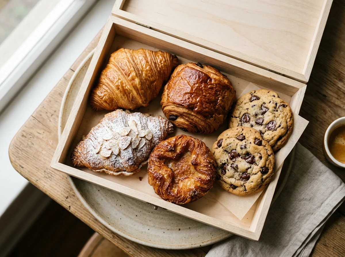 Assorted Pastries and Cookie Box photo