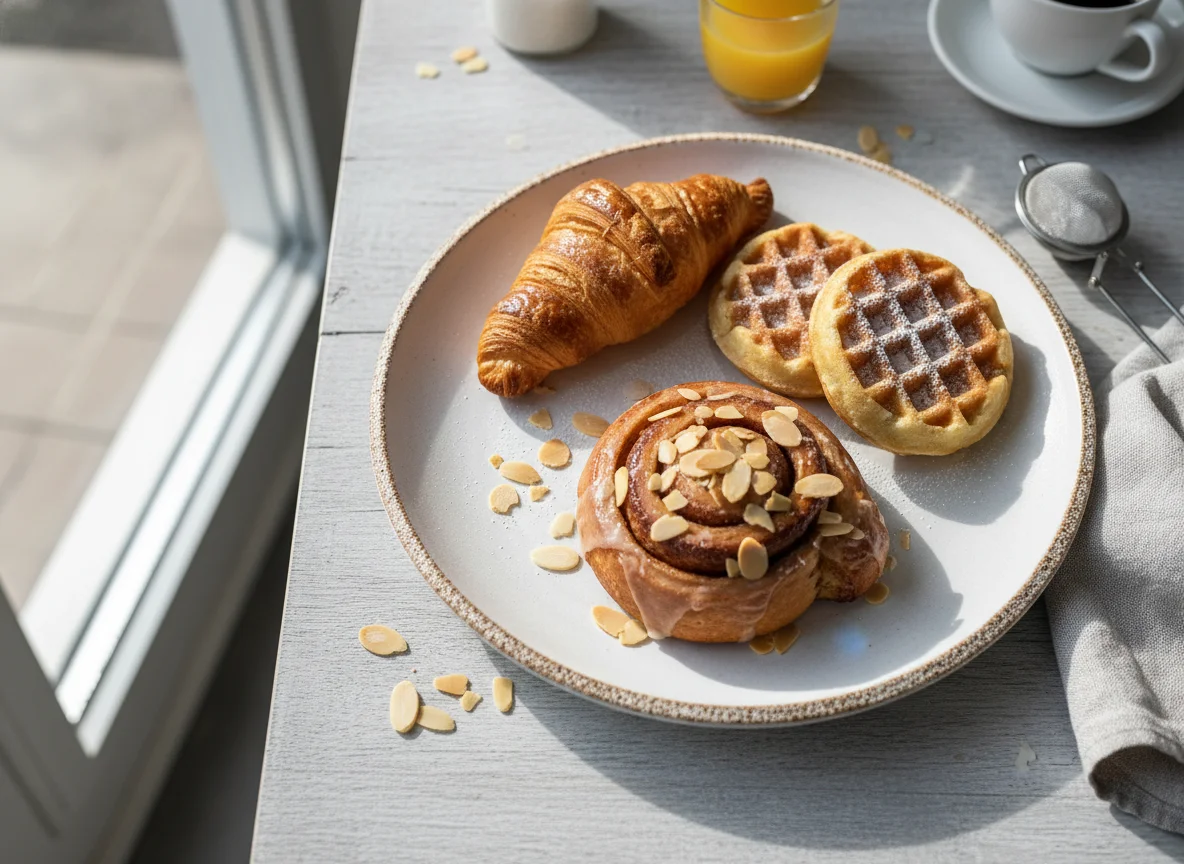 Assorted Pastries and Waffles photo