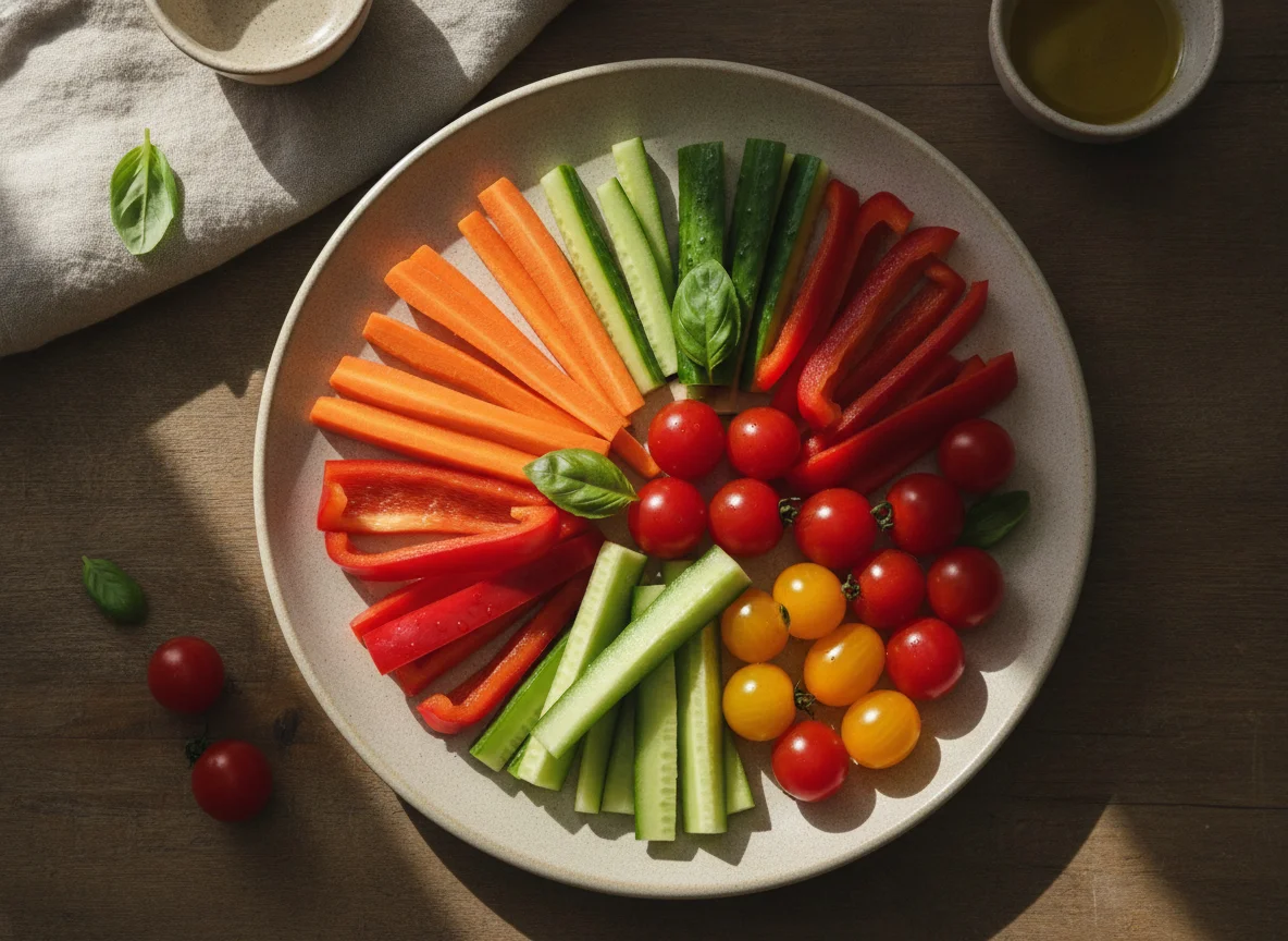 Assorted raw vegetables photo