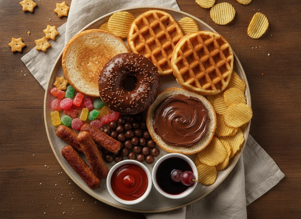 Assorted Snack and Fast Food Platter photo