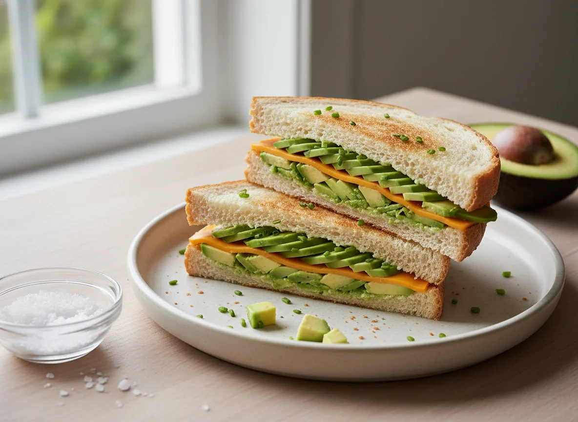 Avocado and Cheese Sandwich photo