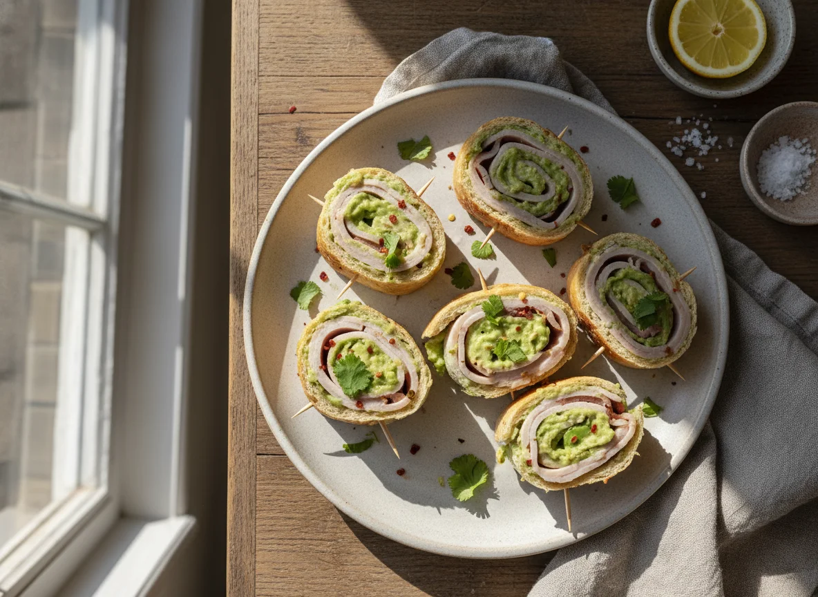Avocado and Deli Meat Rolls photo