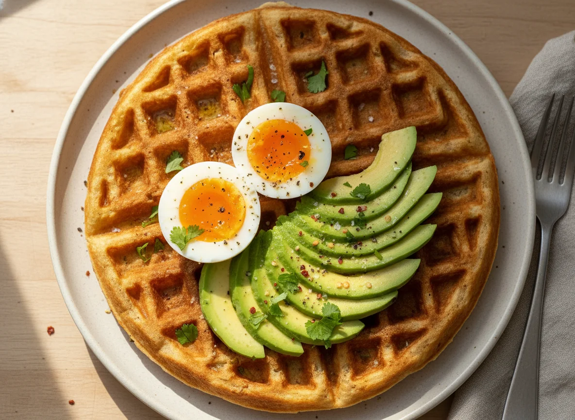 Avocado and Egg Waffle photo
