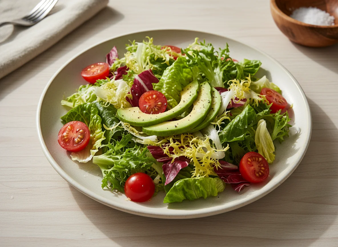 Avocado and Mixed Green Salad photo