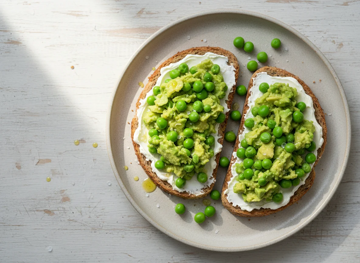 Avocado and Pea Toasts photo