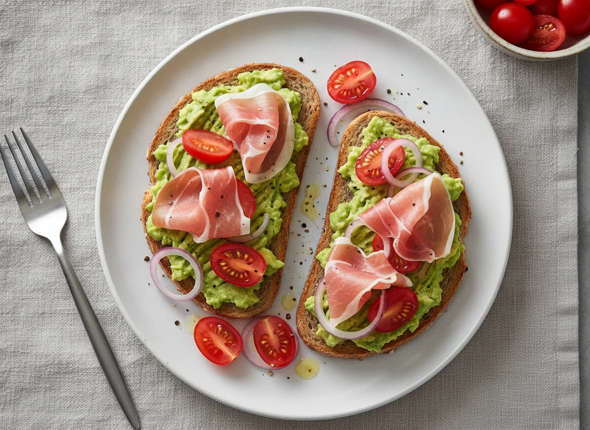 Avocado and Prosciutto Toast photo