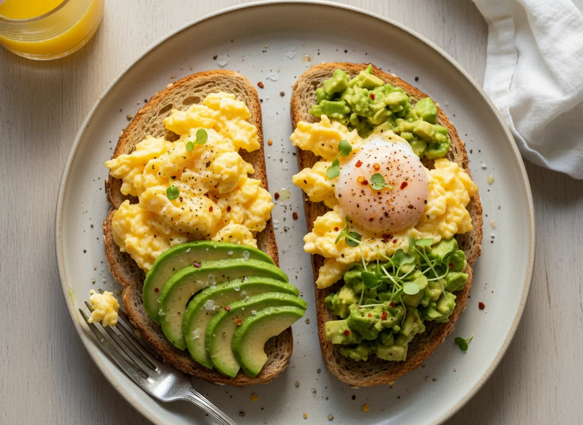 Avocado and Scrambled Egg Toast photo