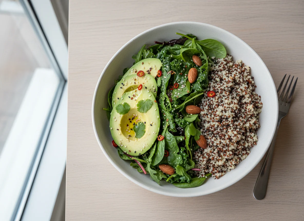 Avocado Bowl with Greens and Grains photo