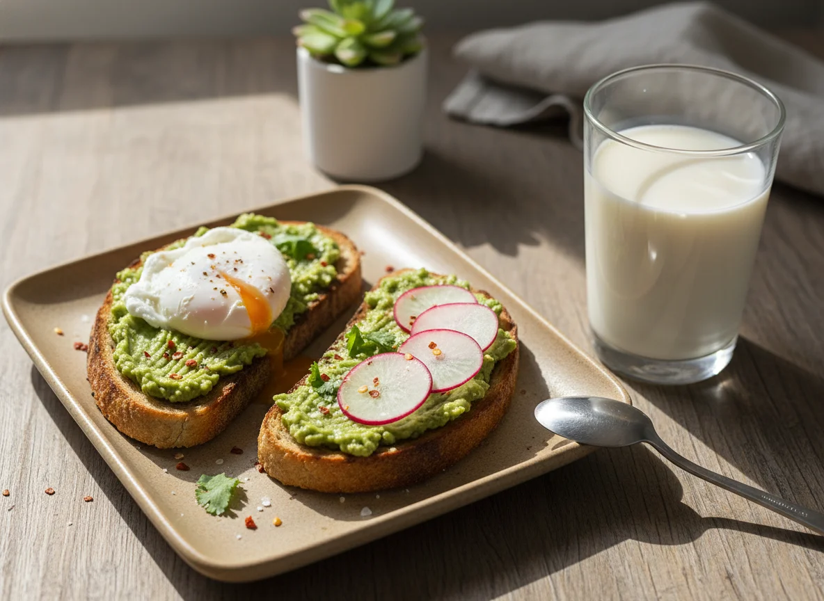 Avocado Toast and Milk photo