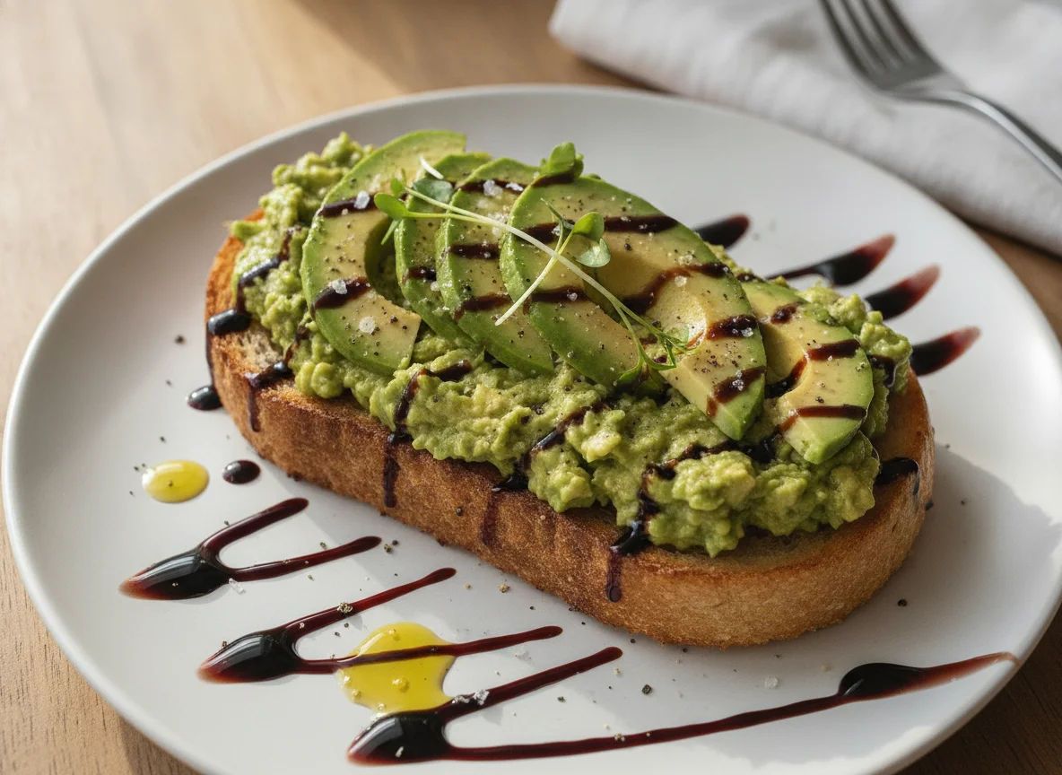 Avocado Toast with Balsamic Glaze photo