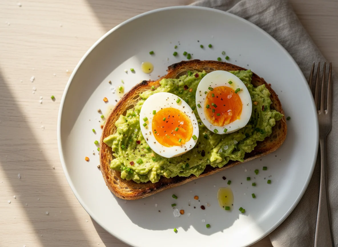 Avocado Toast with Boiled Egg photo
