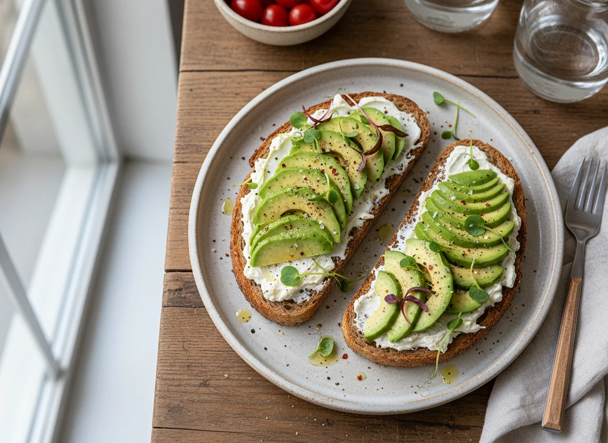 Avocado Toast with Cream Cheese photo
