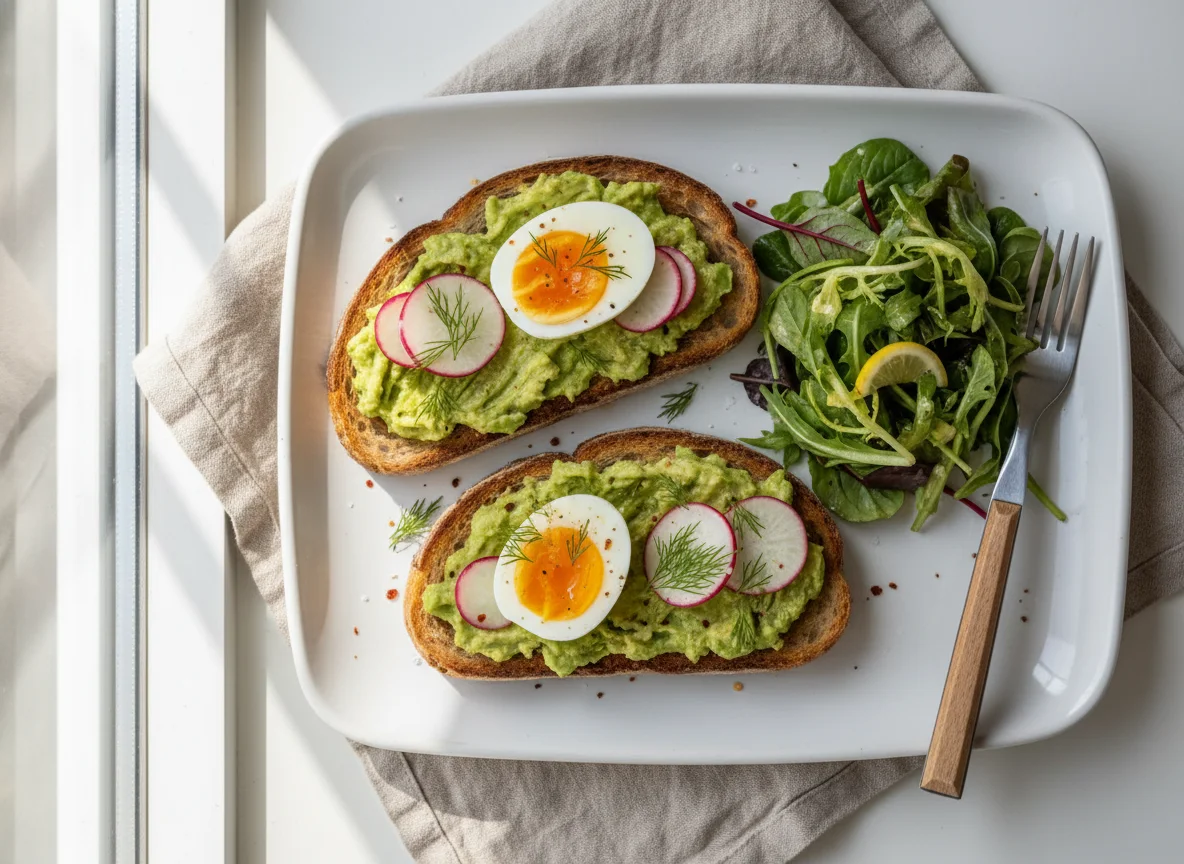 Avocado Toast with Eggs photo