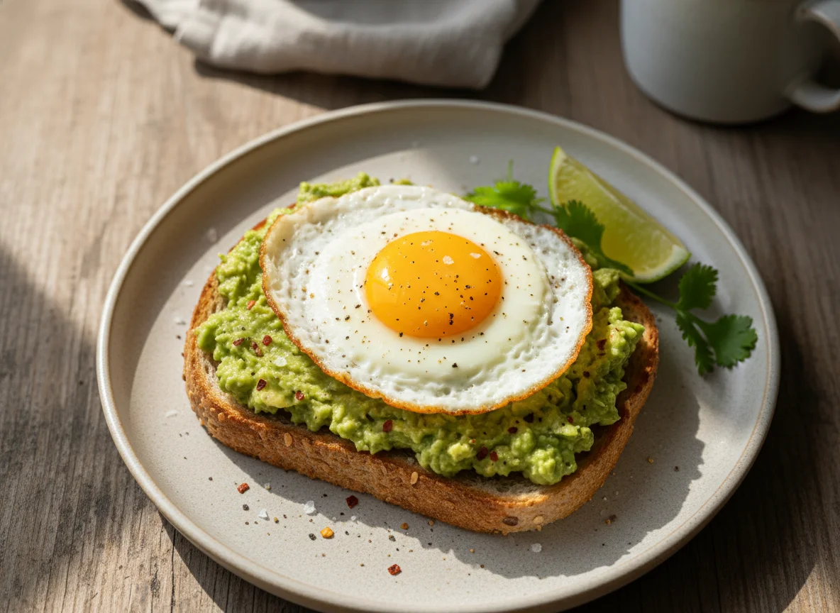 Avocado Toast with Fried Egg photo
