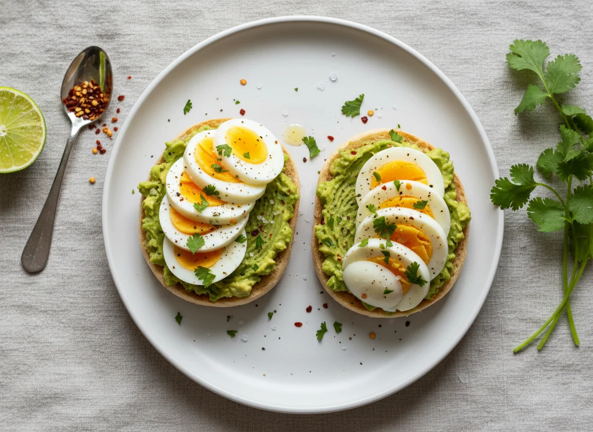 Avocado Toast with Hard-Boiled Eggs photo