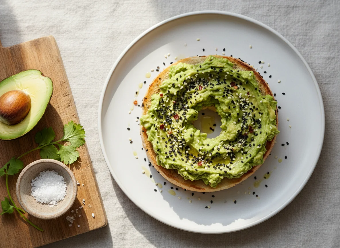 Avocado Toast with Sesame Seeds photo