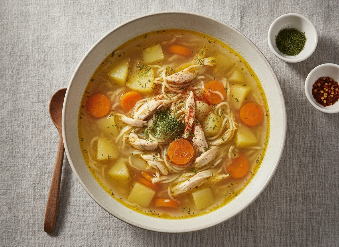 Azerbaijani Chicken Noodle Soup (Toyuq Supu) photo