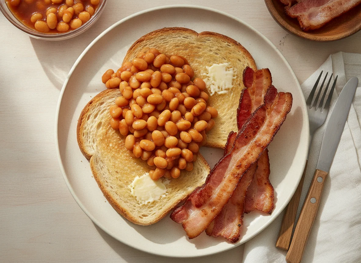 Bacon and Baked Beans on Toast photo