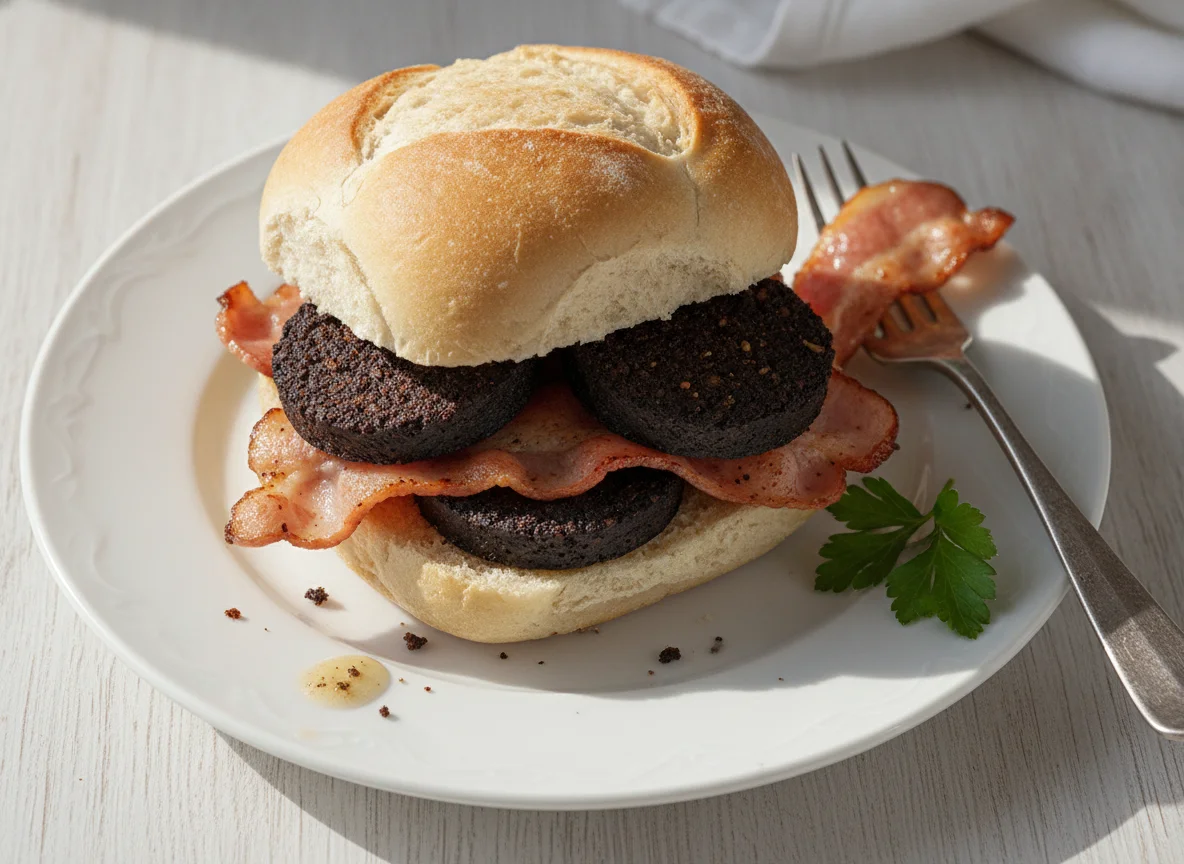 Bacon and Black Pudding Roll photo