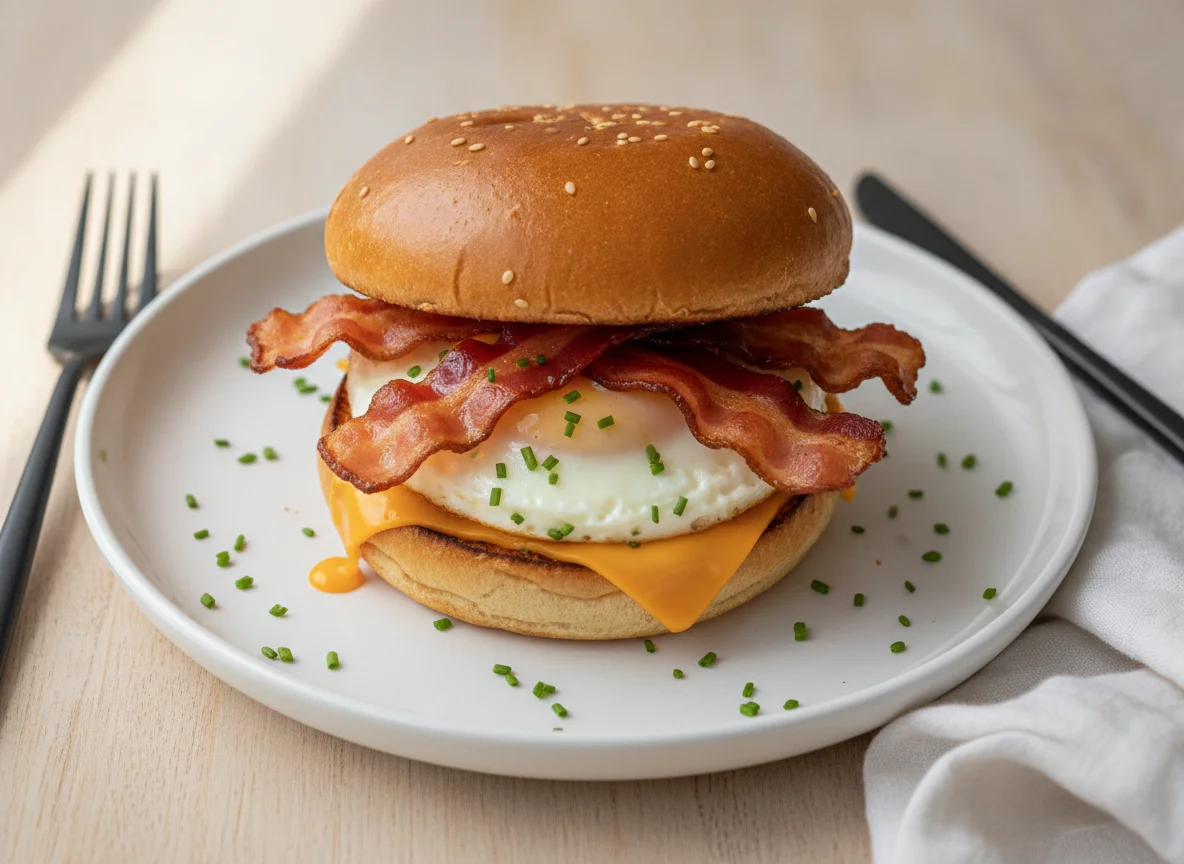 Bacon Egg and Cheese Breakfast Sandwich photo