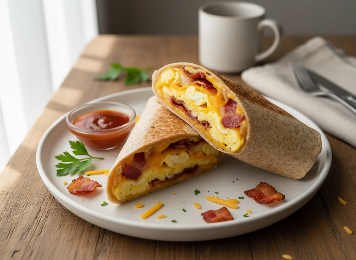 Bacon Egg and Cheese Breakfast Wrap photo