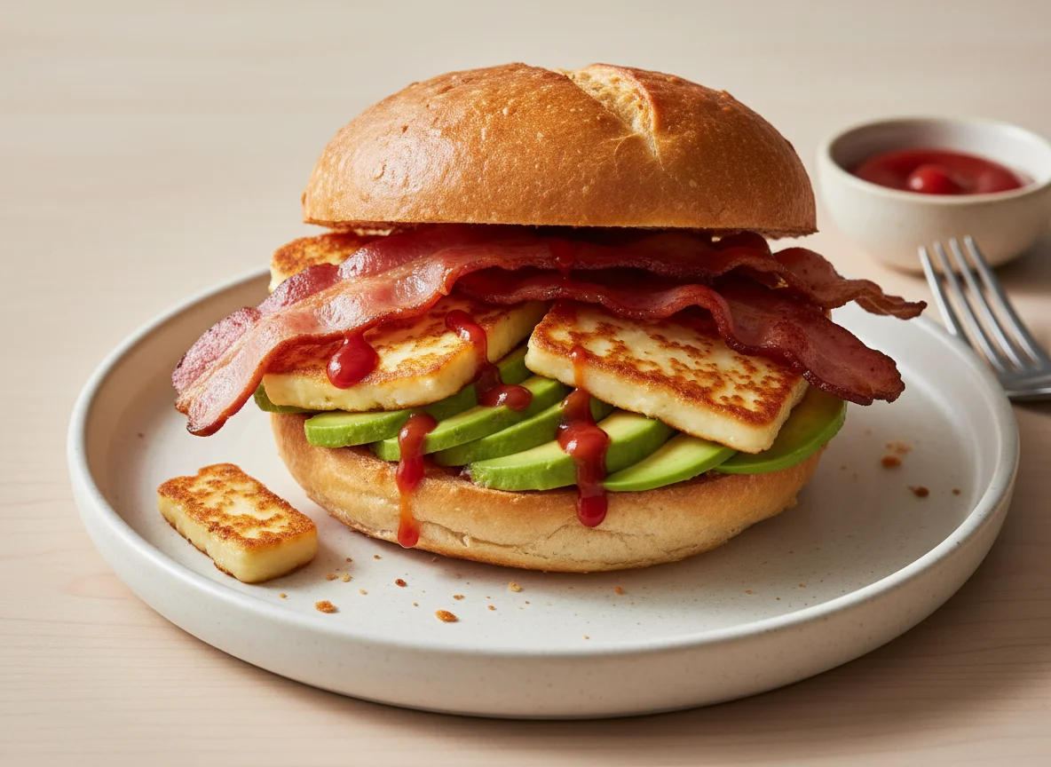 Bacon, Halloumi and Avocado Roll photo