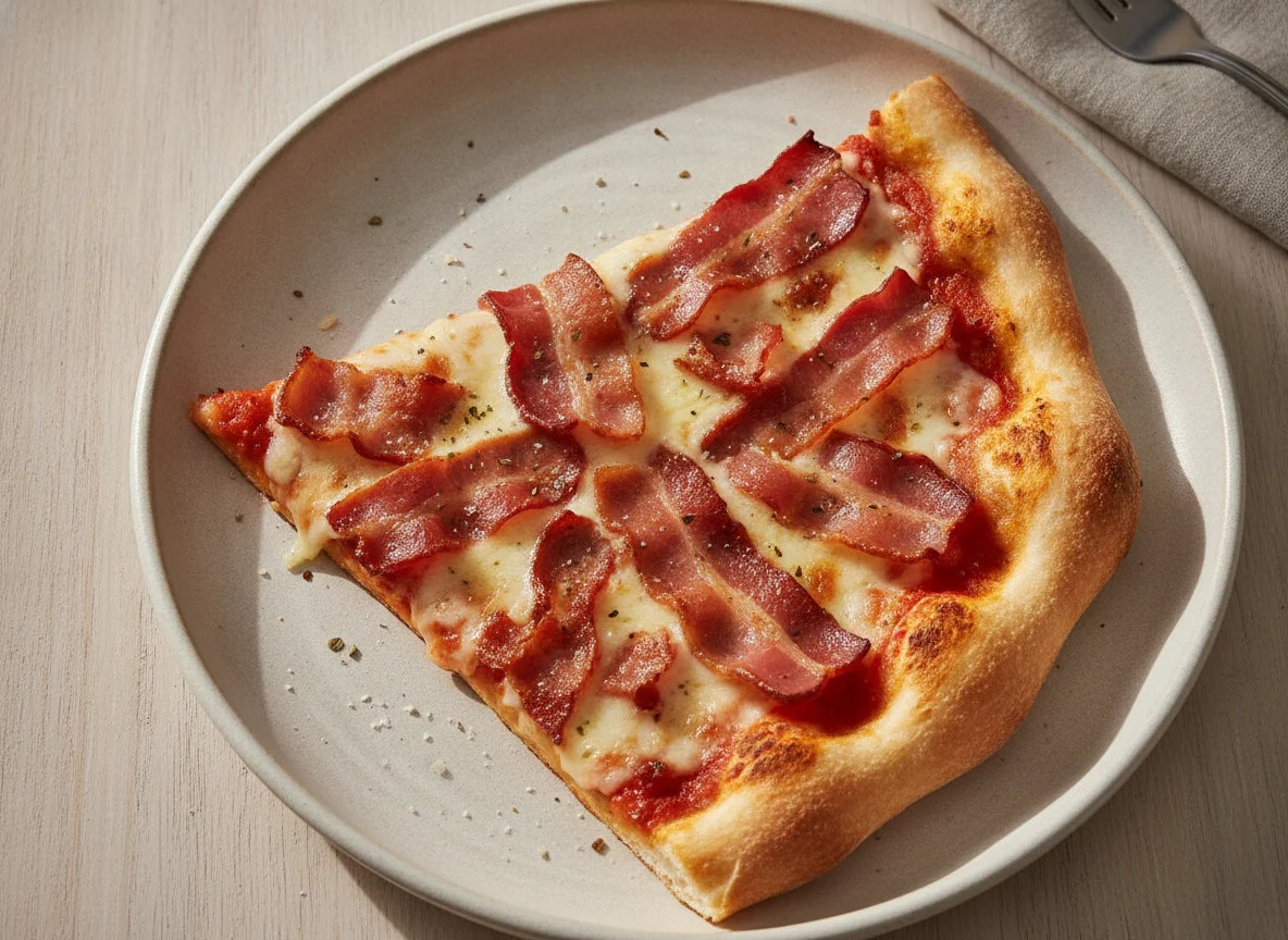 Bacon Pizza Slice photo