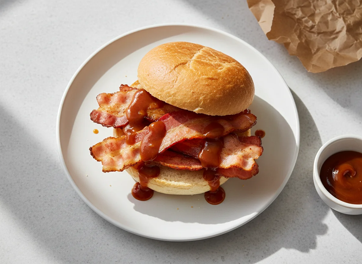 Bacon Roll with Brown Sauce photo