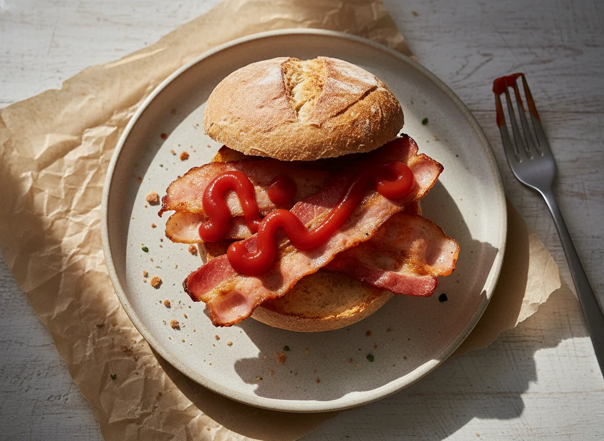 Bacon Roll with Ketchup photo