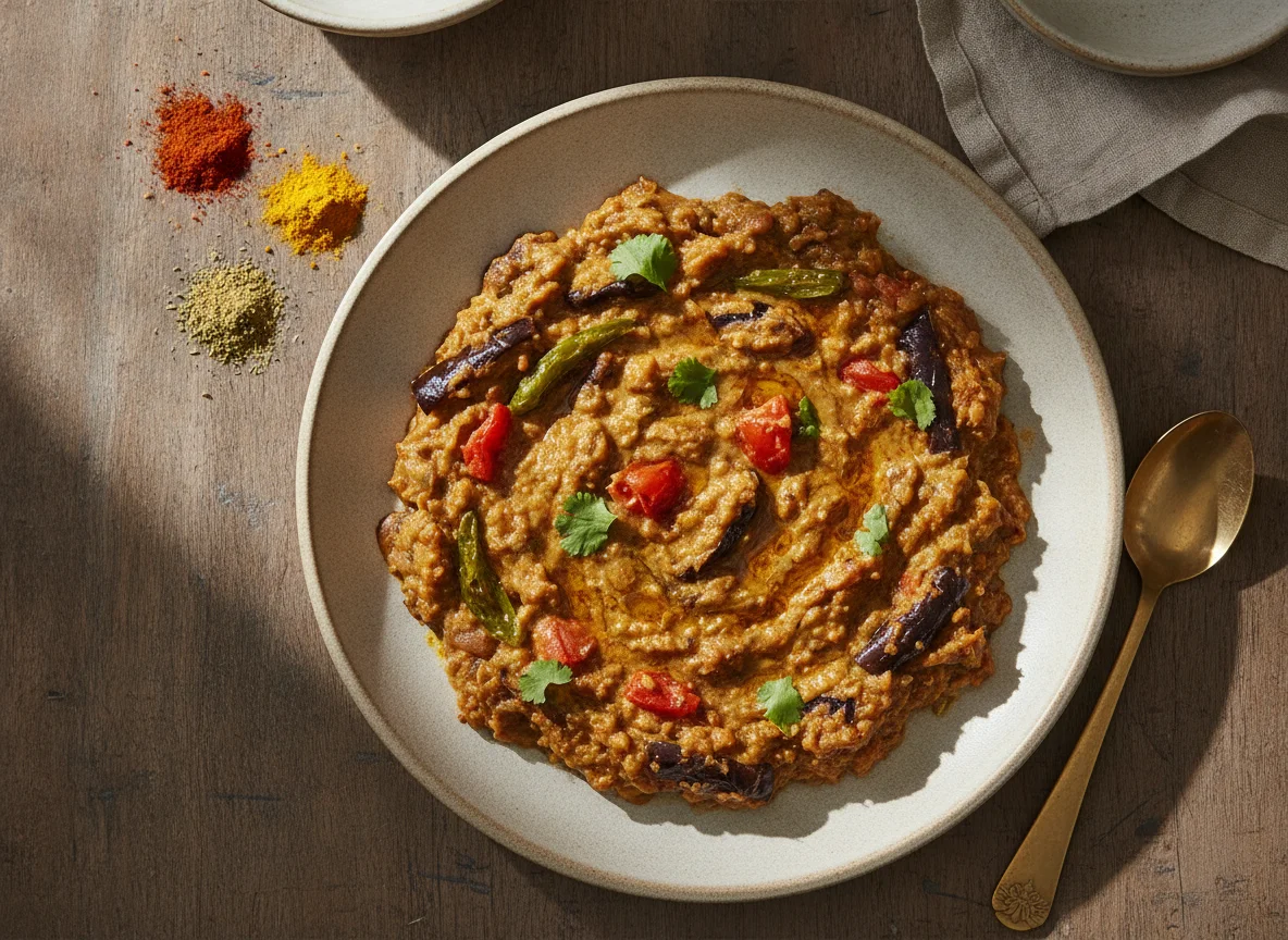 Baingan Bharta (Mashed Eggplant Curry) photo