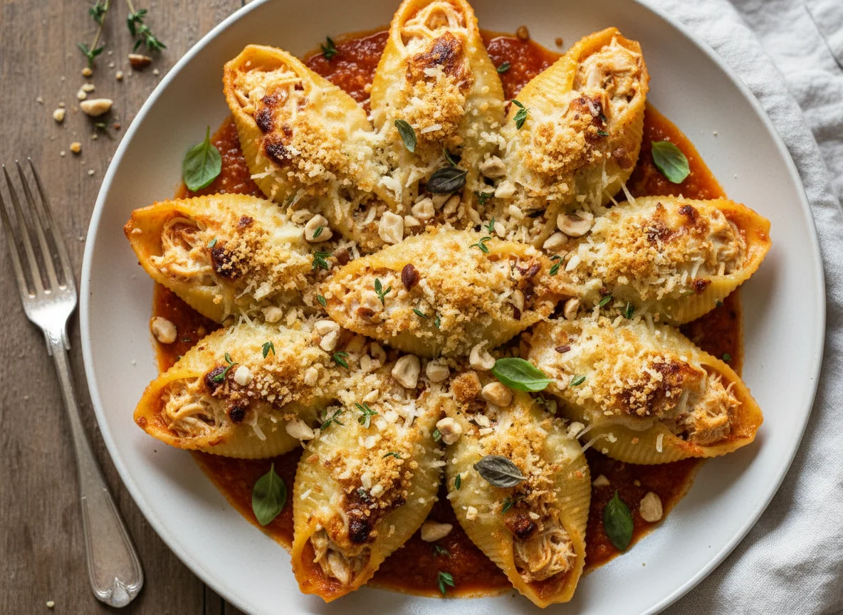 Baked Chicken Stuffed Conchiglioni photo