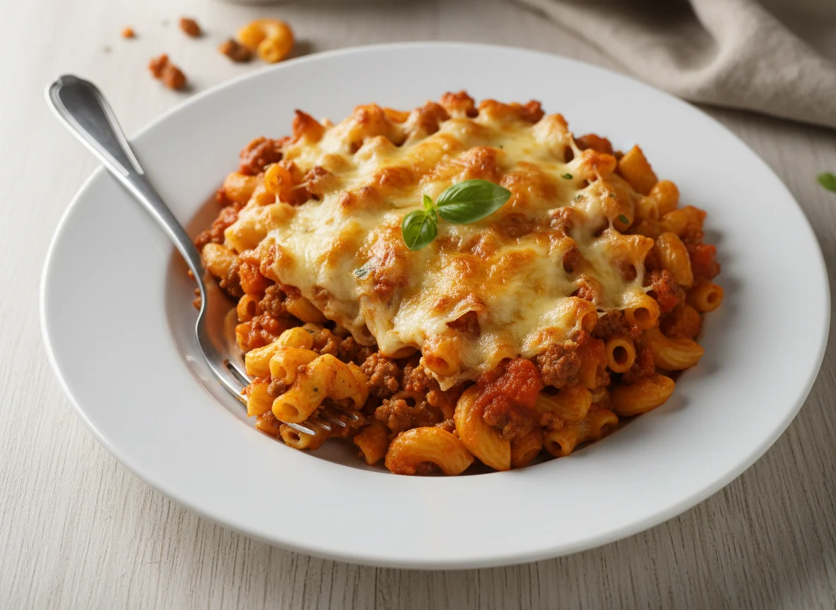Baked Macaroni with Minced Meat photo
