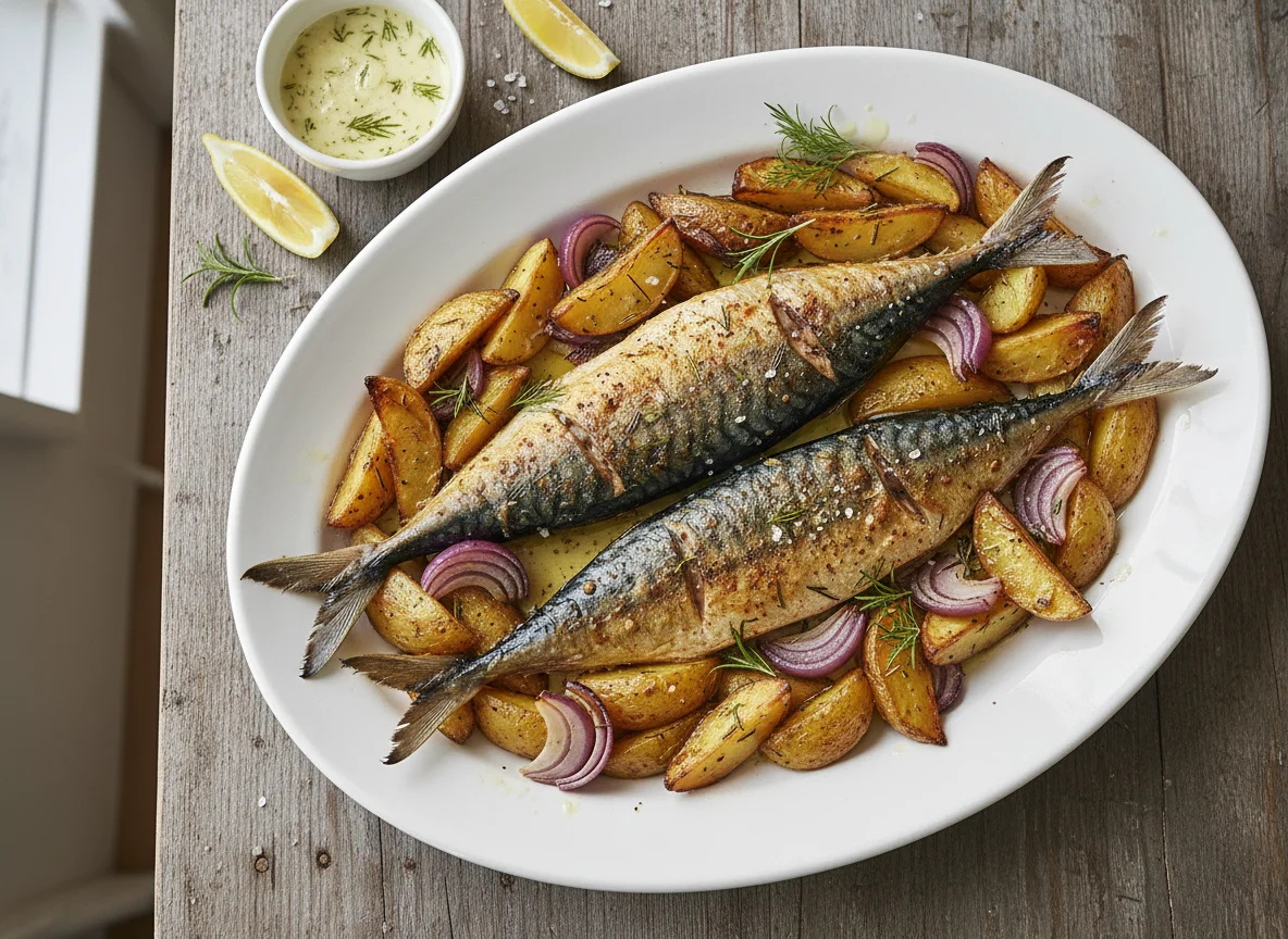 Baked Mackerel with Potatoes photo