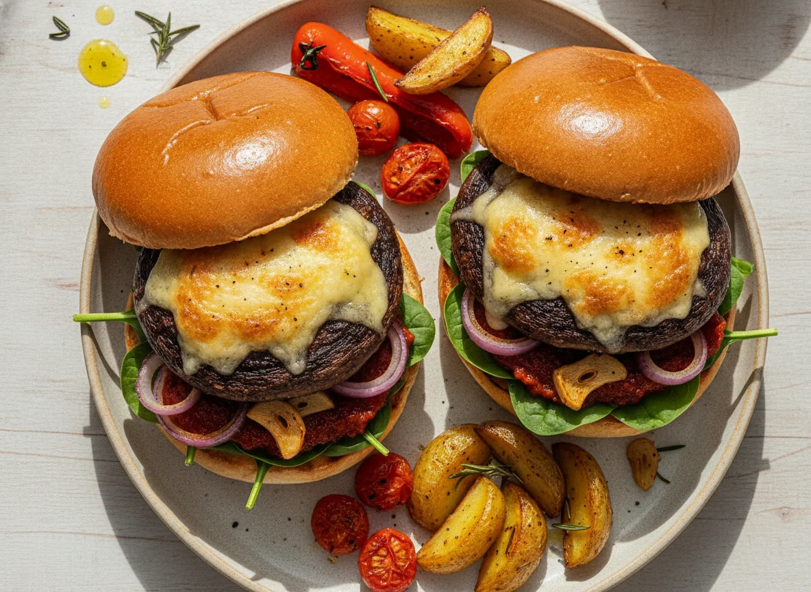 Baked Medita Mushroom Burgers photo