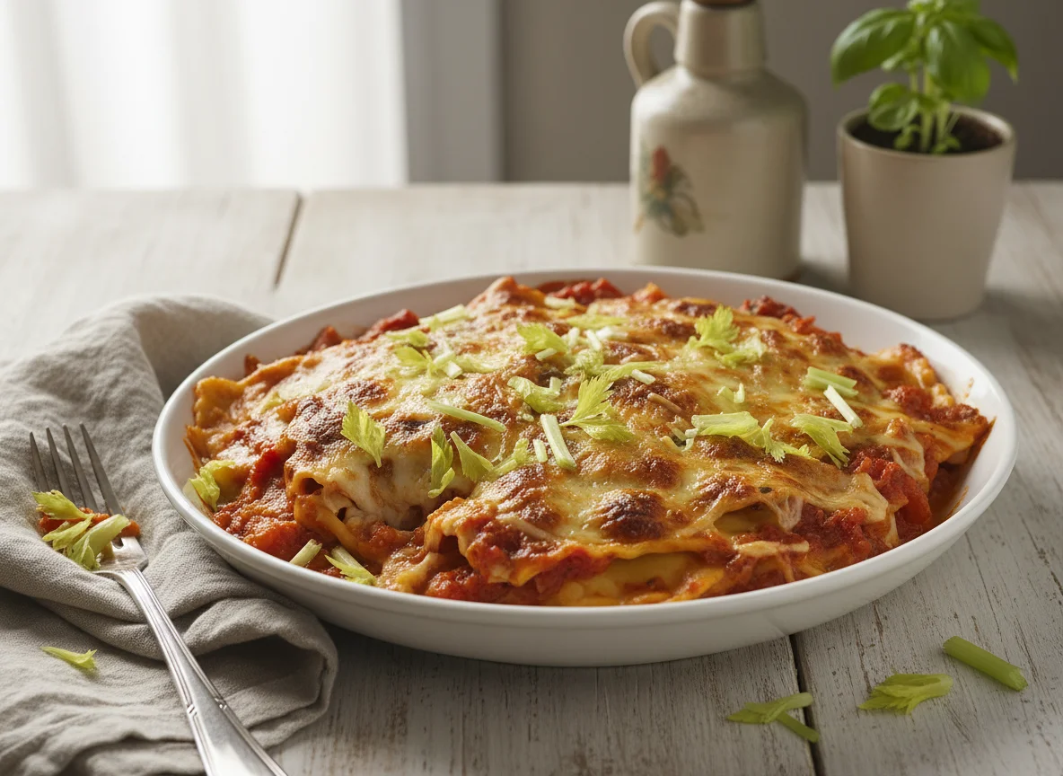 Baked Pasta with Tomato Sauce and Cheese photo